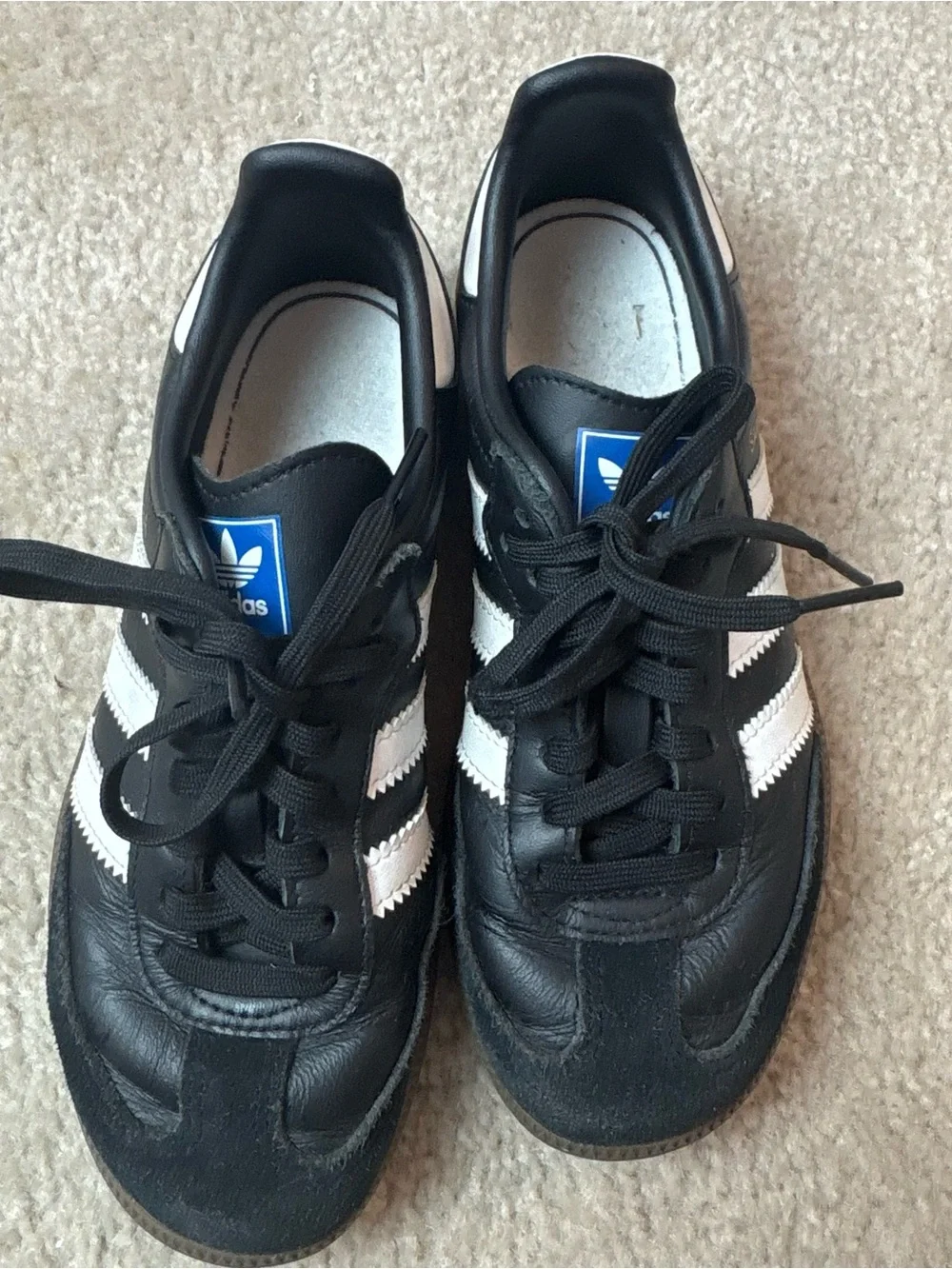 adidas Samba Black White Leather Casual Sneakers